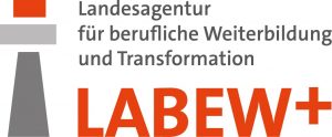 Logo der Landesagentur für berufliche Weiterbildung und Transformation – LABEW+