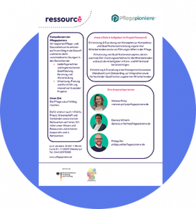 Pflegepioniere – Onepager